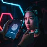 a person holding a phone and touching a screen