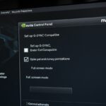 NVIDIA 제어판에서 G-Sync 활성화 설정을 하는 화면 클로즈업
