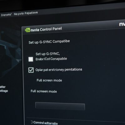 NVIDIA 제어판에서 G-Sync 활성화 설정을 하는 화면 클로즈업
