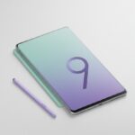 밝고 깨끗한 배경 위에 놓인 민트 또는 라벤더 색상의 삼성 갤럭시 탭 S9 FE+ (SM-X610N)와 S펜. 슬림한 디자인과 매력적인 색상을 보여주는 현재 판매 제품 모습.